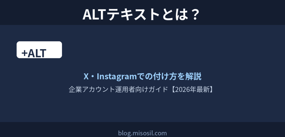 ALTテキストの意味と役割、XとInstagramでの付け方を解説する記事のアイキャッチ