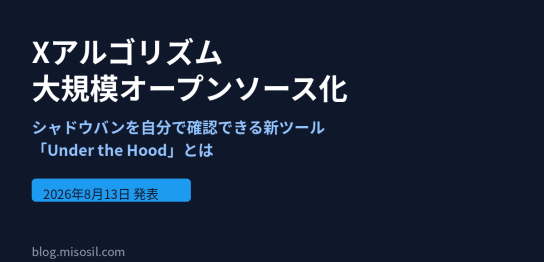 Xのランキングアルゴリズム公開とシャドウバン確認ツール「Under the Hood」を解説するアイキャッチ画像